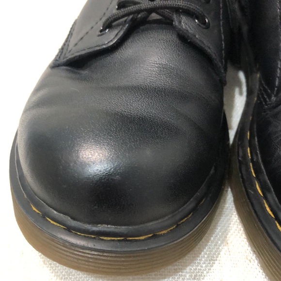 Dr. Martens Youth 1460 Ankle Zip Lace Up Black Leather Boots Size 3 - Picture 3 of 9